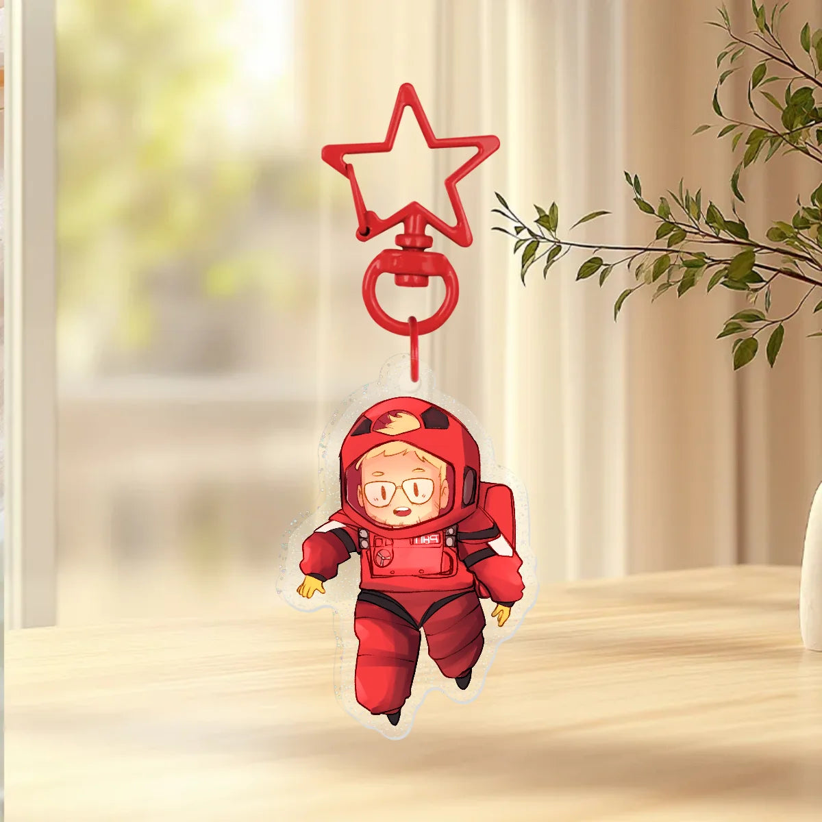 PHM Grace Space Walk Glitter Acrylic Keychain