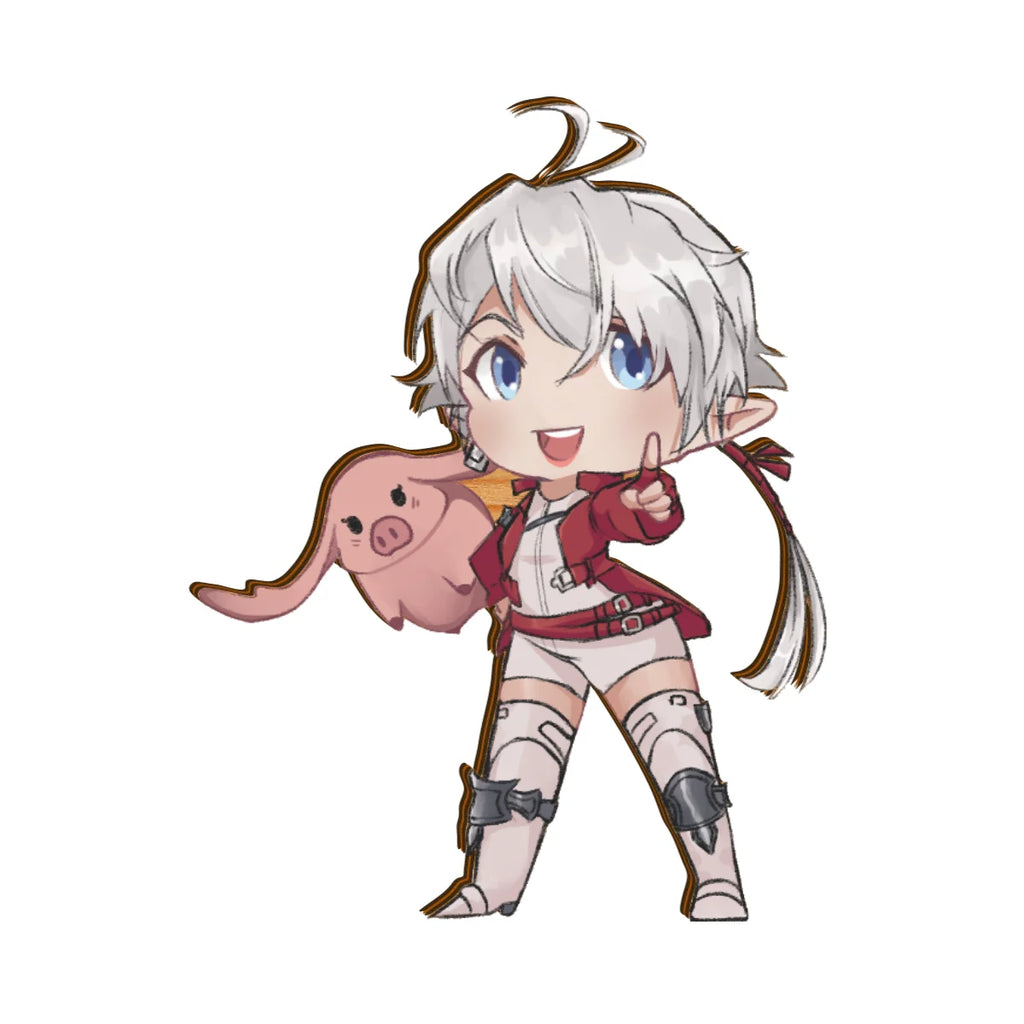 FFXIV Alisaie with Proxie Wooden Pin